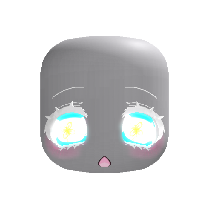 ♡ cute emissive animated clover blue dynamic head