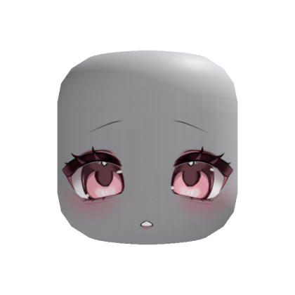 kawaii suprised chibi anime face (pink)