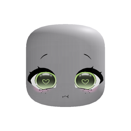 (Animated) Cute Green Chibi Face