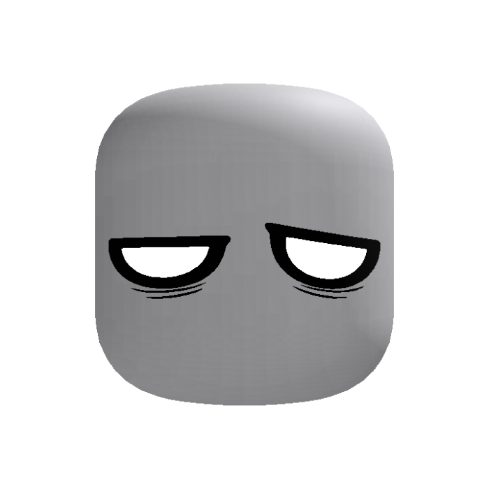 Skeptical Cartoony Face w/ Glowing Eyes