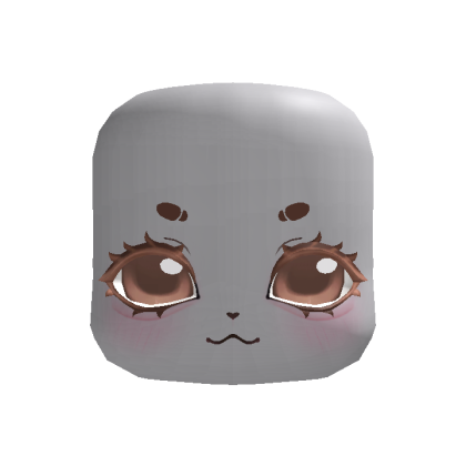 ♡ Kawaii smug kigurumi light brown eyes face