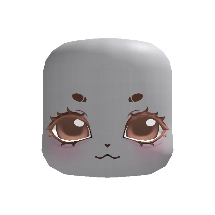 ♡ Kawaii smug kigurumi light brown eyes face
