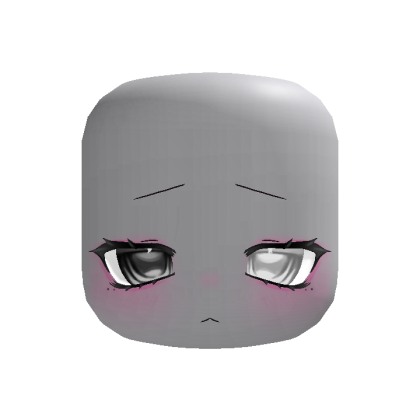 Cute Kawaii Sad Heart Face In White And Black