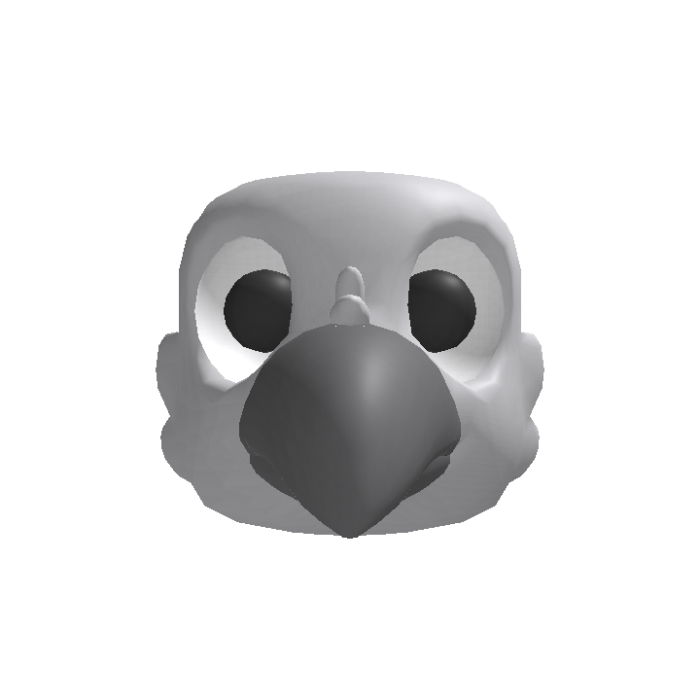 (ANIMATED) Recolorable Bird Head