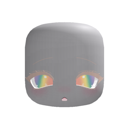 (Animated) Light Rainbow Cute Chibi Neko Face