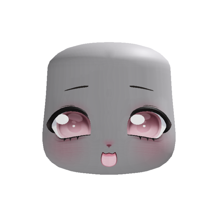 (animated) pink bubbly sweet happy neko face