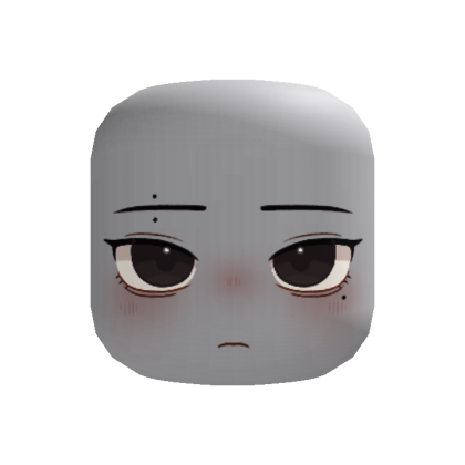 Neutral Chibi Anime Expression (Recolorable)
