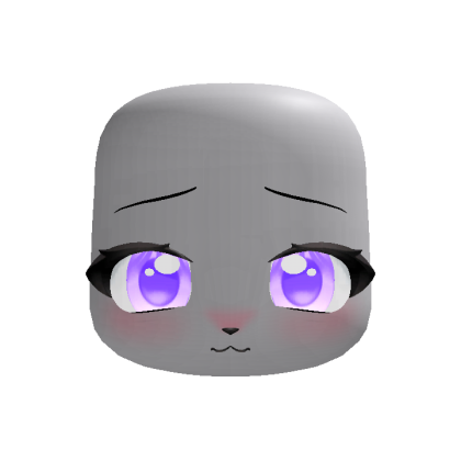 cute shy fox stare eyes in purple (animated)