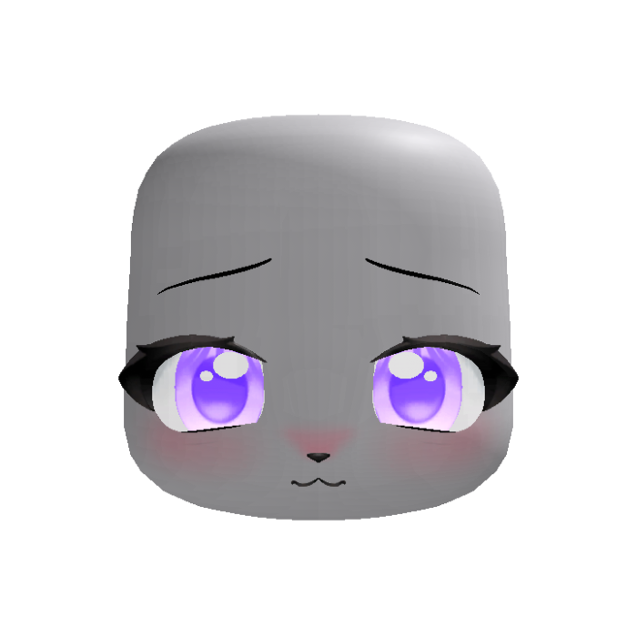 cute shy fox stare eyes in purple (animated)