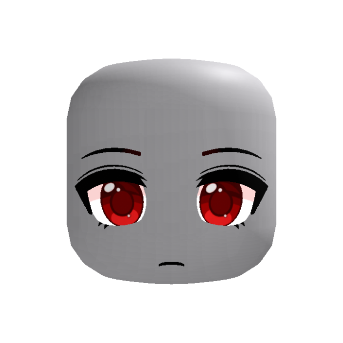 Red Tired Eyes Cute Emo Sad Bored Anime Face