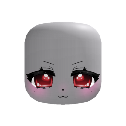 🐱 kawaii smug kitty face 🐾 red 🐞