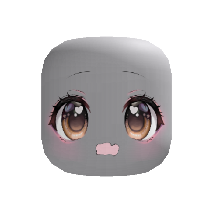 (・_・;) kawaii surprised anime face - brown