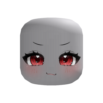 Kawaii Smirking Red Chibi Smug Face (Recolorable) thumbnail