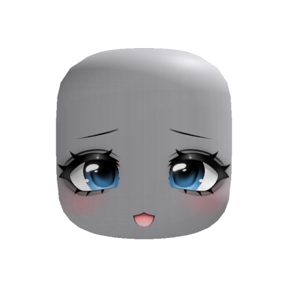 kawaii pleading puppy cute moe face light blue