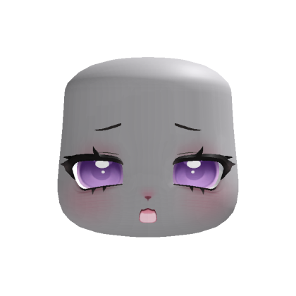 (animated) purple worried jelly soft sparkly face