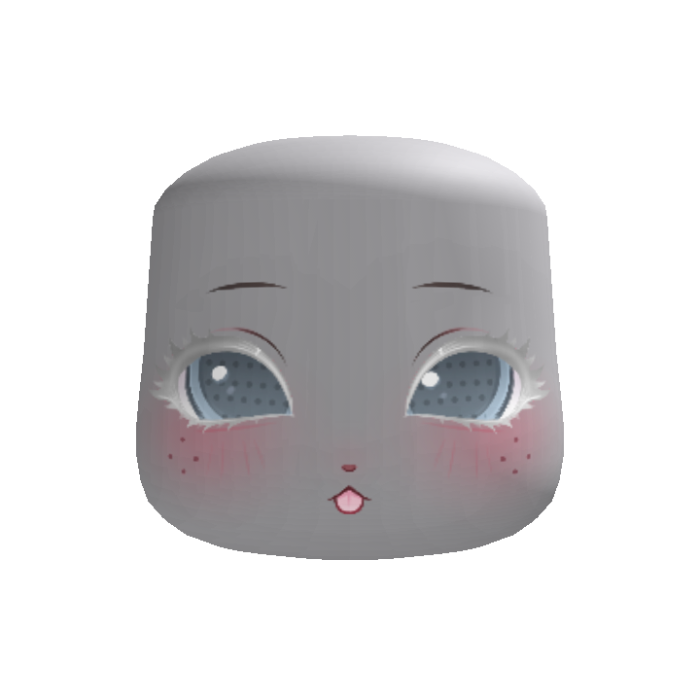 sweet kawaii moe bunny face (albino blue)