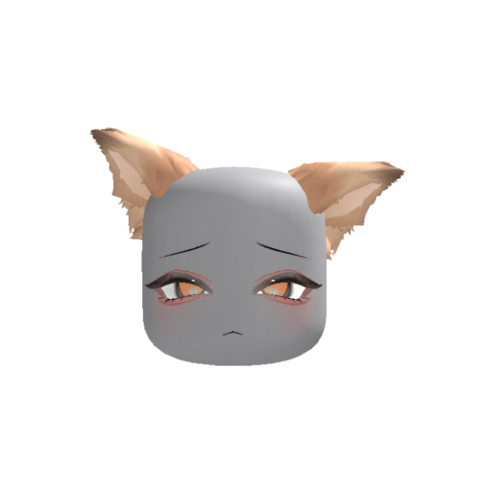 Sleepy Fox Ears Natural Head (Animated)