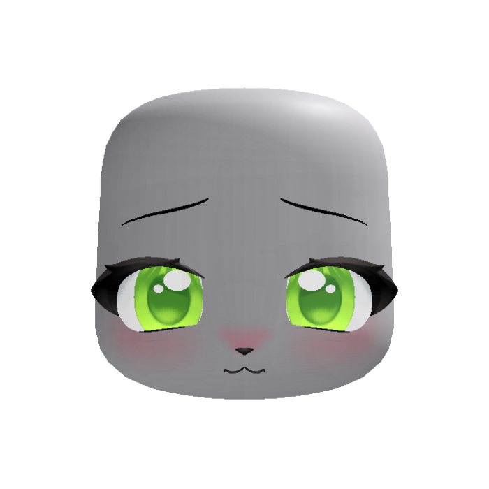 cute shy fox stare eyes in green (animated)