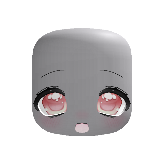(Animated) Red Adorable Cute Chibi Face