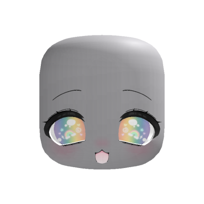(Animated) Light Rainbow Cute Excited Face