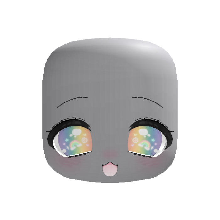 (Animated) Light Rainbow Cute Excited Face