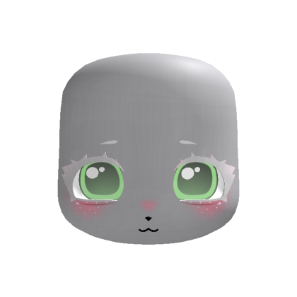 albino green mint kawaii kigurumi doll eyes head