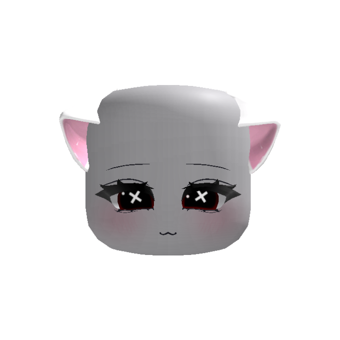 (animated ears) Moe kawaii White droopy cat ears