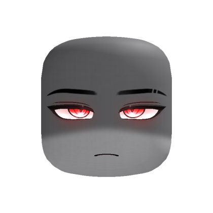Powerful Shadowed Anime Boy Face (Red)