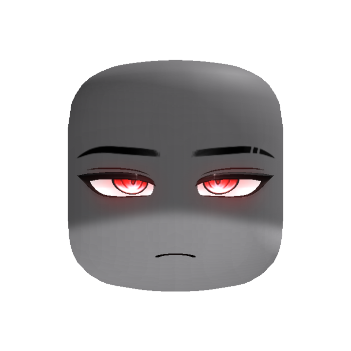 Powerful Shadowed Anime Boy Face (Red)