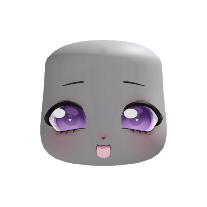 (animated) purple bubbly sweet happy neko face