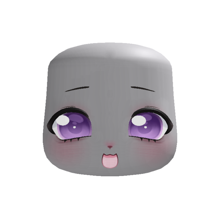 (animated) purple bubbly sweet happy neko face