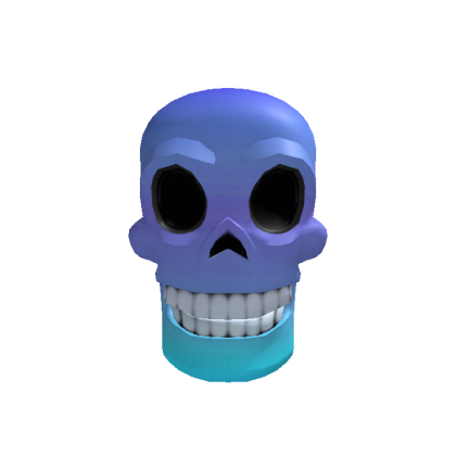 Skull Head in Iridescent Azure thumbnail