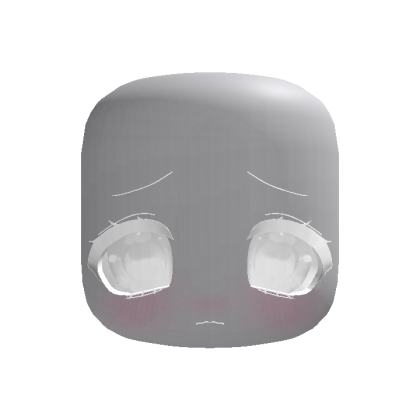 animated albino cute sad moe chibi soft face white