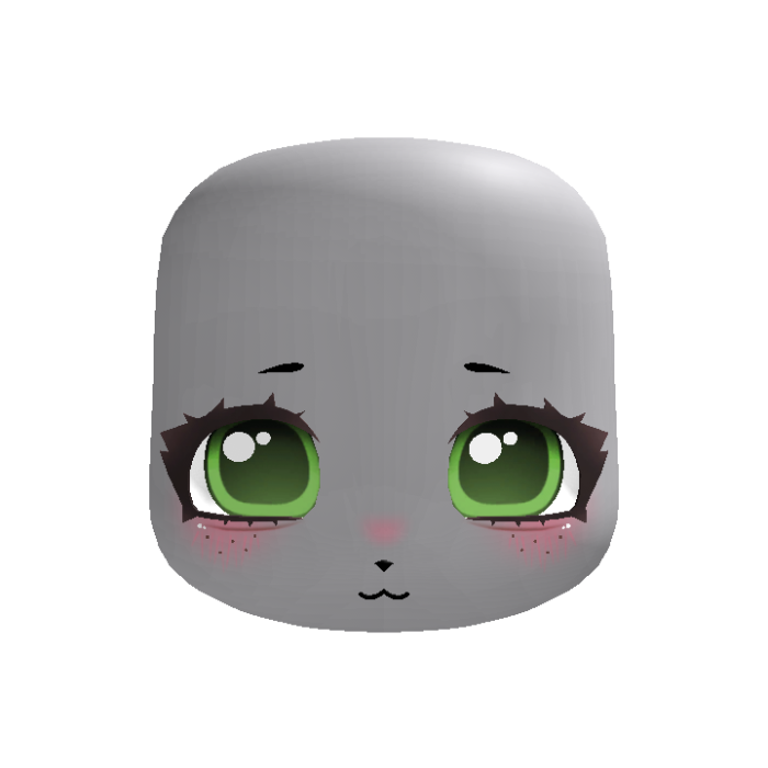 green foxy cute kawaii kigurumi doll eyes head