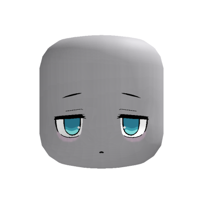 unamused chibi head [blue] thumbnail