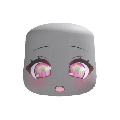 Pastel Rainbow Moe Face (Pink)
