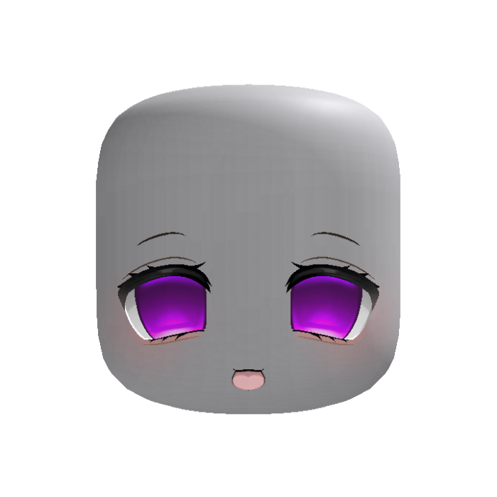 (animated) chibi happy moe anime face purple