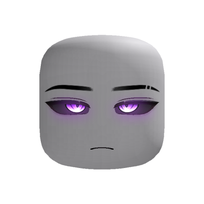 Powerful Cyber Anime Boy Face (Purple)