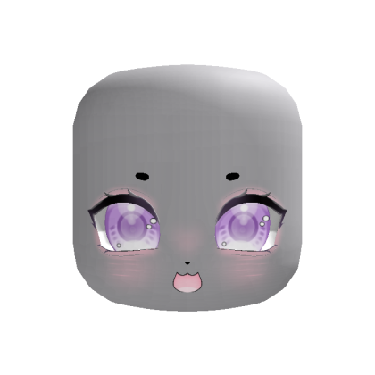 Cute Happy Kitty Face Purple