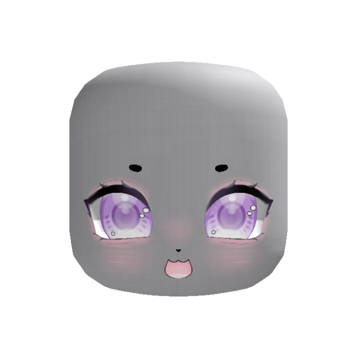 Cute Happy Kitty Face Purple