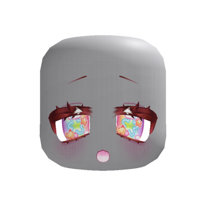 (animated) excited taiyaki anime eyes in rainbow