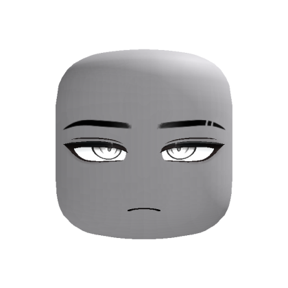 Glowing Aura Anime Boy Face (White)