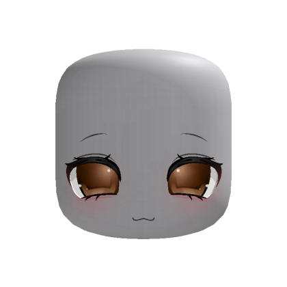 (animated) cute brown happy moe doll face