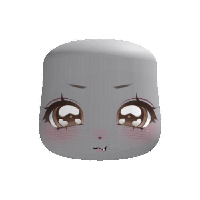 😭 teary kawaii bunny chibi face brown