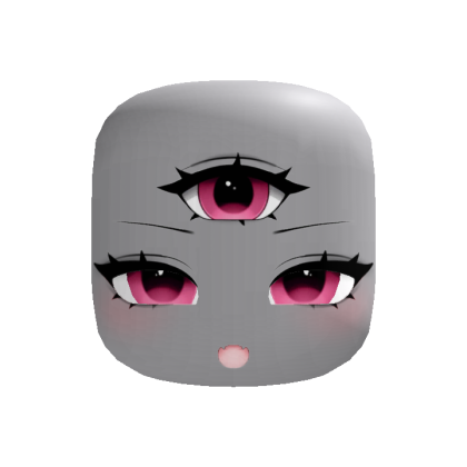 halloween three eyed cute cyclops face hot pink