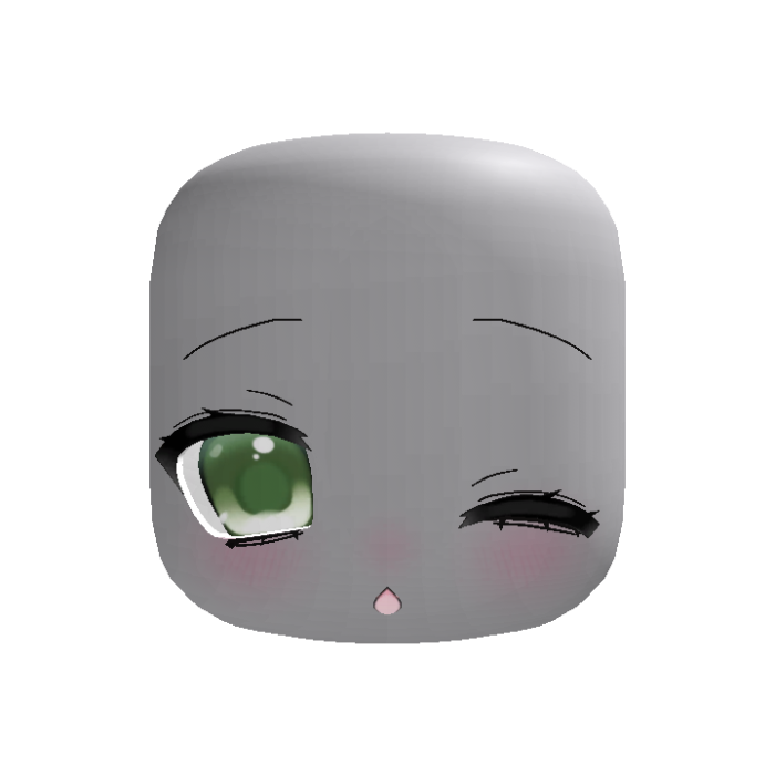 (animated) cute winking moe eyes in green