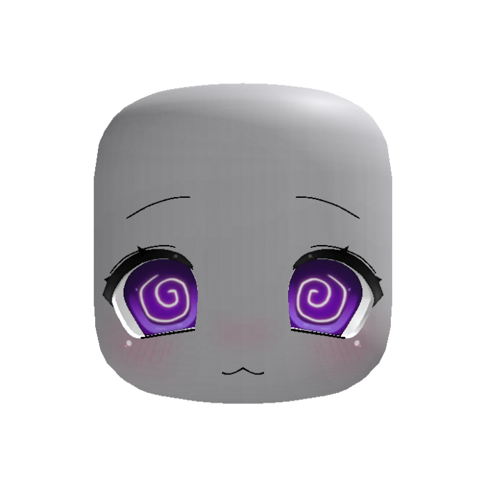 (Animated) Purple Cute Chibi Dizzy Face