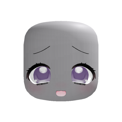 (Animated) Cute Kawaii Moe Purple Excited Face