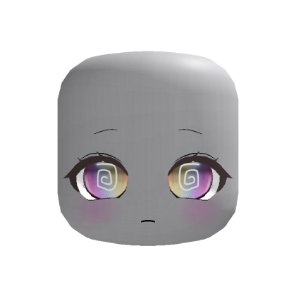 Rainbow Kawaii Anime Dreaming Girl Face