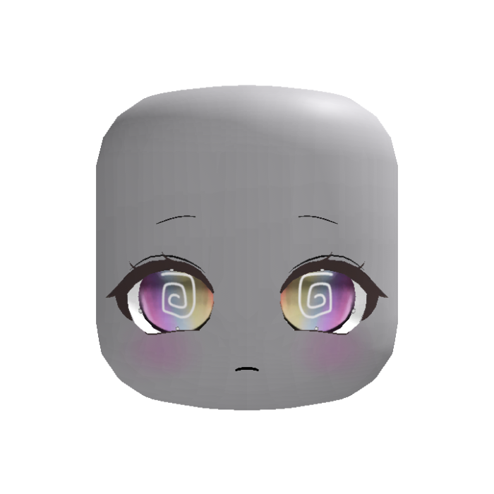 Rainbow Kawaii Anime Dreaming Girl Face